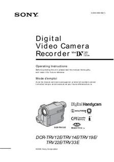 Sony DCR TRV 14 E manual. Camera Instructions.